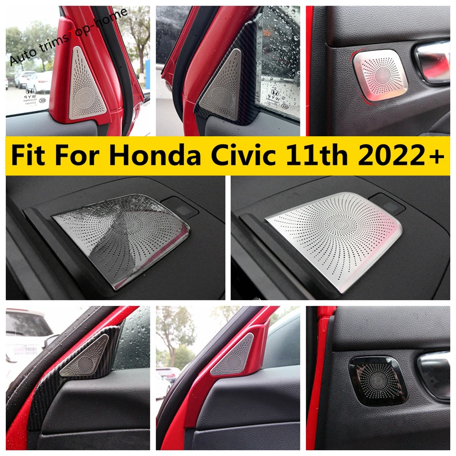 

Inner Door Handle Speaker Dashboard Front Pillar A C Tweeter Loudspeaker Decor Frame Cover Trim For Honda Civic 11th 2022 - 2024