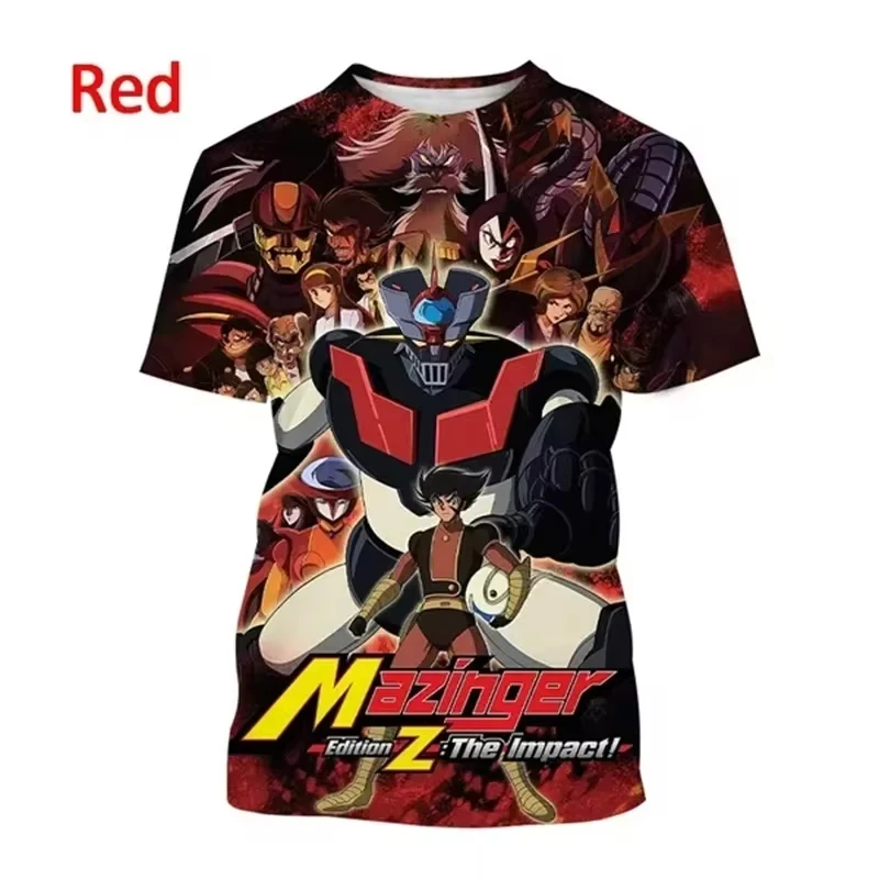 Anime Mazinger Z 3D Print T-Shirt Men Women Casual Hip Hop Short Sleeve T Shirts Oversized Harajuku Male Tees Tops Man Clothing