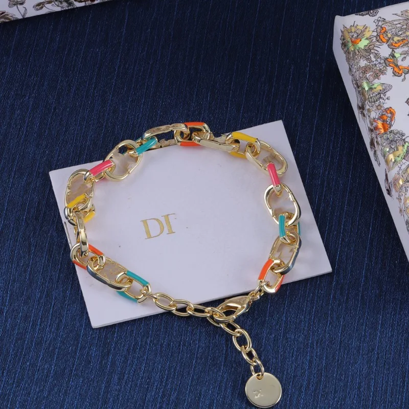 

Браслет Dijia 2024, ювелирные изделия, модная простая цветная цепочка, трендовый браслет в стиле хип-хоп, оптовая продажа