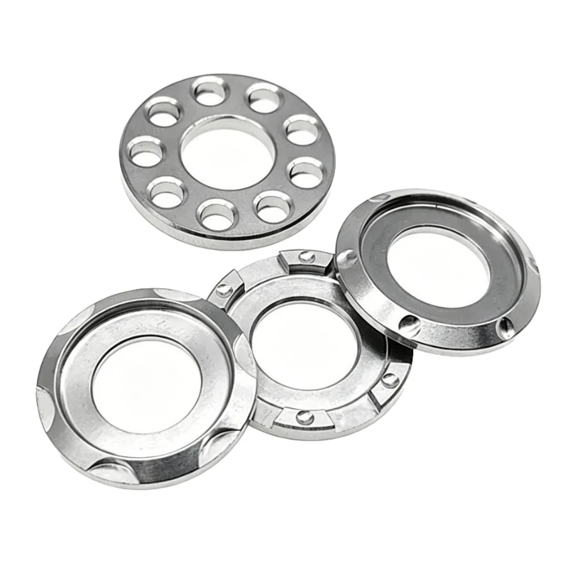 Titanium Alloy Washers M5 M6 M8 M10 Nine Hole Gaskets Fancy Step/Flower Tooth Locking Gasket Suitable for Motorcycles and Cars