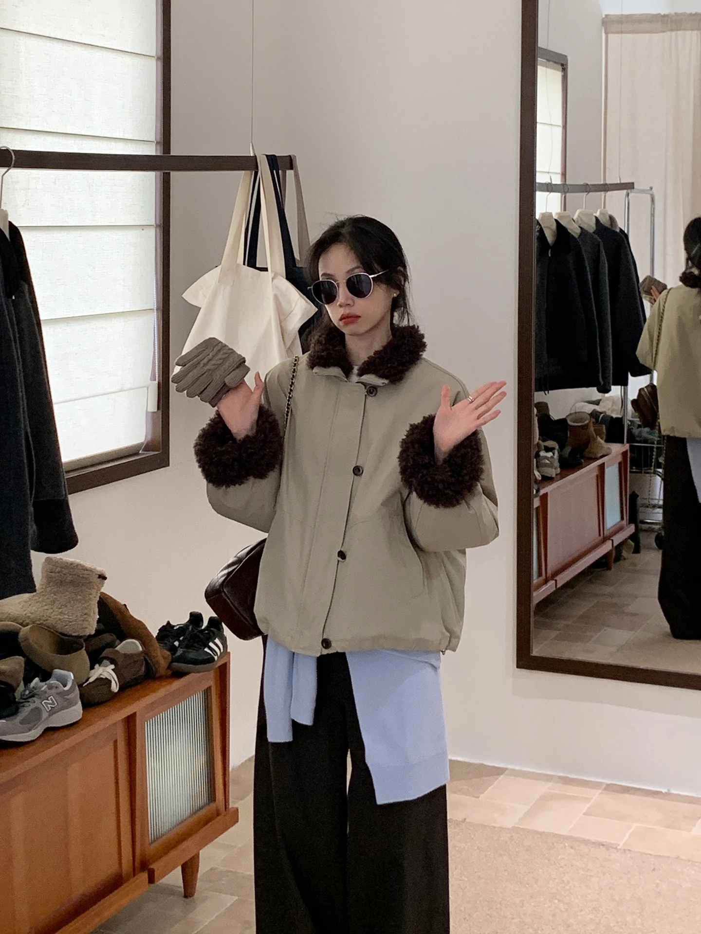 

BRIVIN i Color Collar Fur Trim ort down Jaet Women's 2025 Winter New Sle Warm Coat Long Sve Single Button Closure