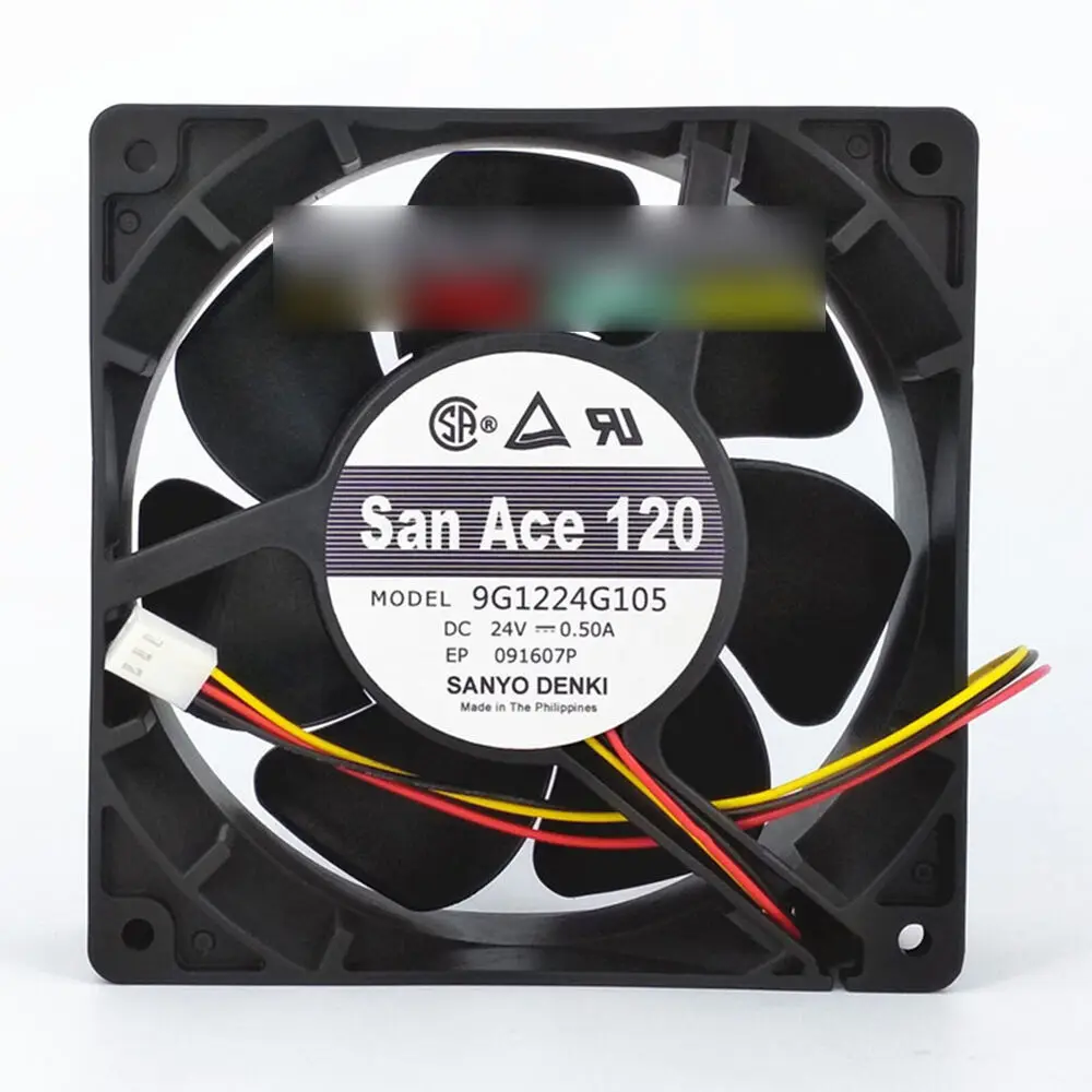 

1pcs New Sanyo 9G1224G105 12038 24V 0.50A 12CM cooling fan Free Shipping#QW