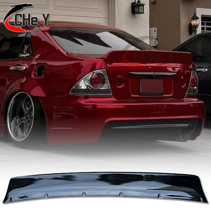 For 1998 1999 2000 2001 2002 Lexus IS200 Altezza Modifikasi Gloss Black Real Carbon Fiber Rear Spoiler Trunk Lid TRD GT Style