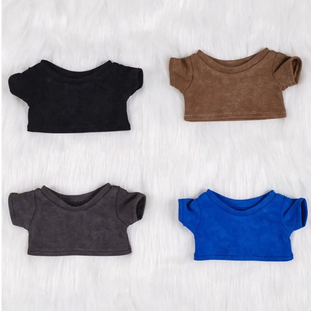 Jouets accessoires vêtements de poupée en coton Style de mode sweats à capuche élastiques T-shirt pulls pour poupées en peluche en coton de 10/15/20 cm