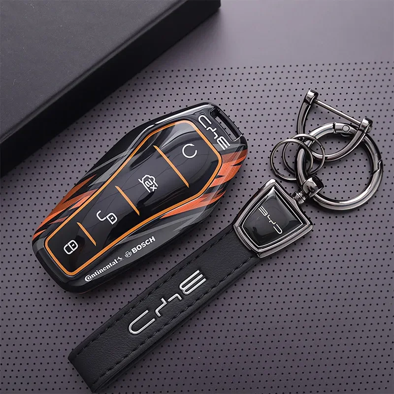 Car Key Case For BYD Atto 3 Han EV Dolphin Durable Second Song Pro Tang Dm QIn PLUS MAX Yuan Key Holder Cover Chain