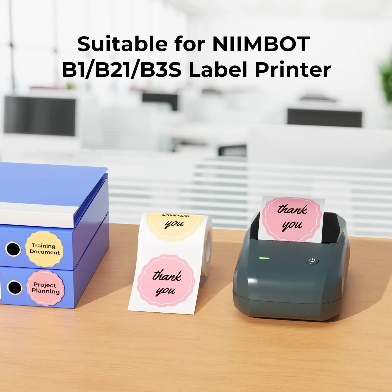 Niimbot offizielle Etiketten papierrolle runde weiße transparente Aufkleber papierrollen für b21 b1 b203 Etiketten drucker – Detail 9