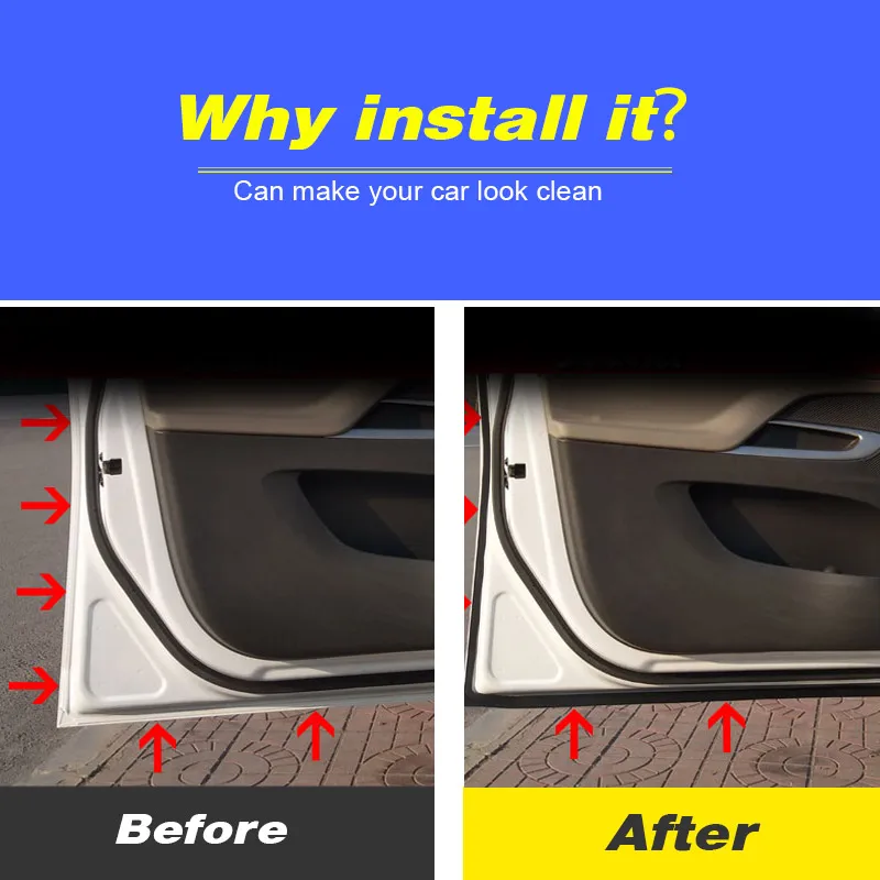 Car Full Sound Insulation Strip Dustproof Door Seals Protection Interior Product Accessories For Toyota Prado LC250 2024 2025