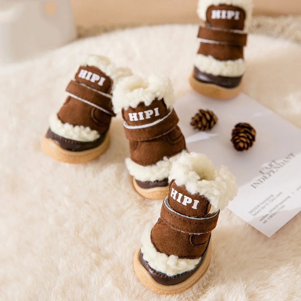 

4Pcs/Set Durable Thick Dog Shoes Anti-slip Outdoor Pet Paw Protector Warm Portable Pet Supplies