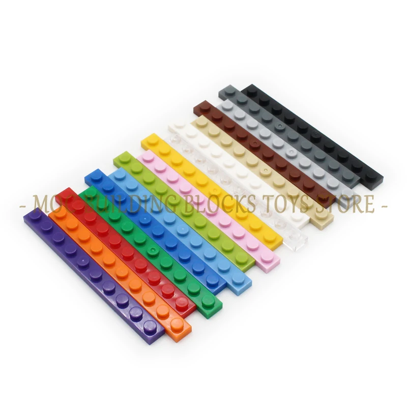 أجزاء لوحة MOC لبناء الطوب ، 1x10 ، تصنعها بنفسك ، التنوير ، التعليم الإبداعي ، متوافقة مع الملحقات ، اللعب