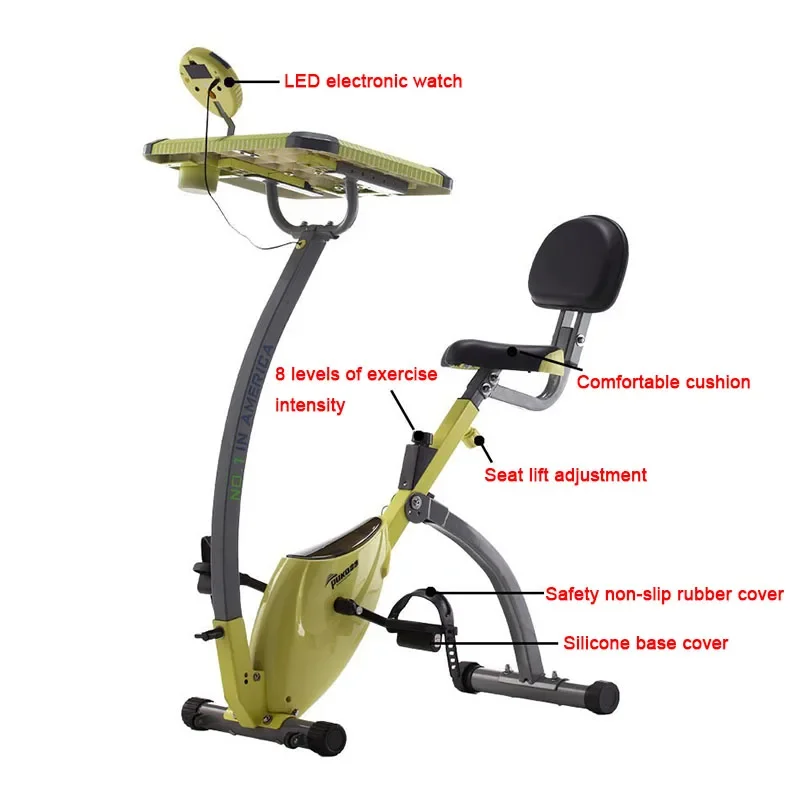 Home Exercise Bike Ultra-quiet Two-way Folding Magnetic Control Bicycle Exercise Bike Spinning Bike With Computer Desk