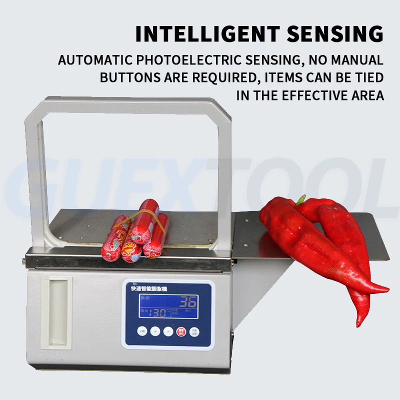OPP Tape Automatic Banknote Bundling Strapping Machine Currency, Document, Paper, and Card Binding Supermarket Vegetable Baler