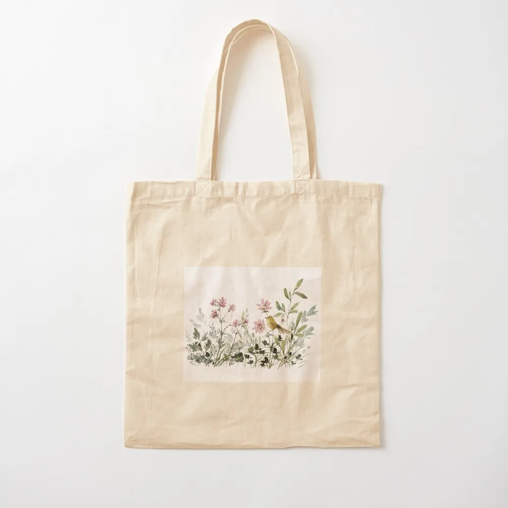 

yellow bird in rose garden Tote Bag Women's tote bag reusable shopping bags Canvas bag women Canvas Tote