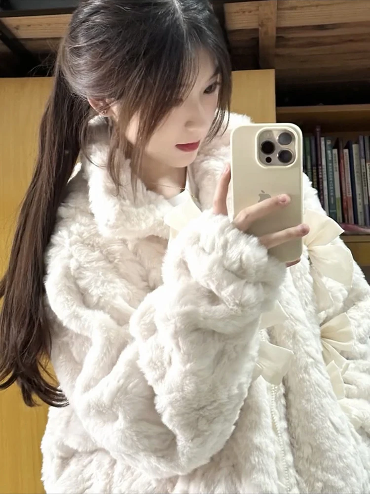 

Lamb Wool Jacket Woman Light Gray Solid Colorful Fashion Winter Plaid Hip Hop Preppy Bomber Korean Style Suede Female Contrast