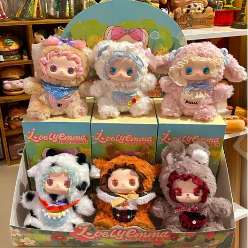 ของแท้ Emma Pocket Zoo Series Trend Plush กล่องตาบอดกระเป๋าเป้สะพายหลังจี้ของเล่นเด็กของขวัญวันเกิด