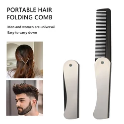 1/2Pcs Folding Beard Combs，Easy Carrying，Fine Tooth Hair Comb Straightener for Grooming Styling Hair，Special for real hair wigs