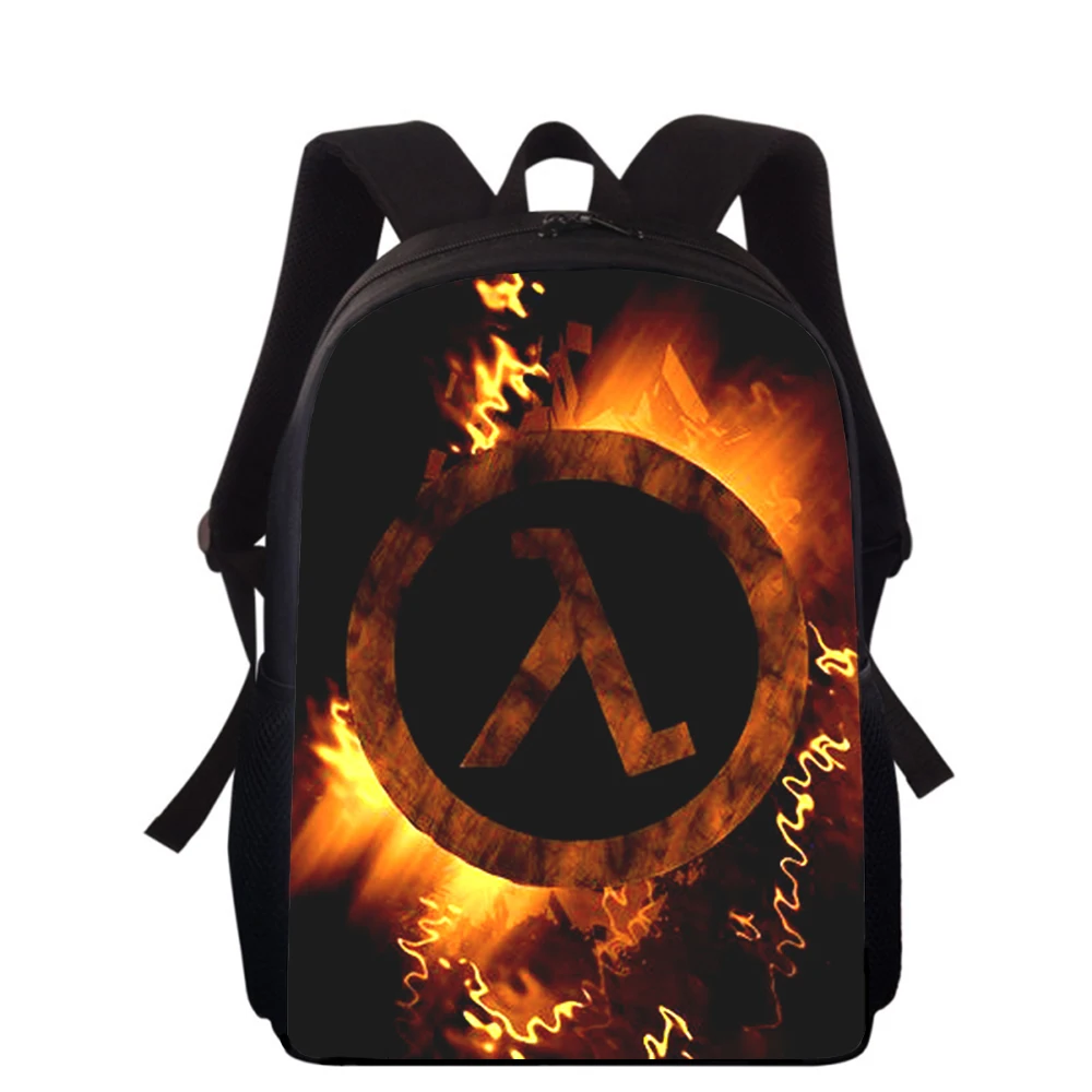 Half Life-Sac à dos HL Game pour enfants, sacs d'école primaire pour garçons et filles, sac à dos pour étudiants, sacs de livre scolaire, impression 3D, 16 po