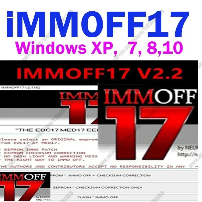 IMMOFF17 oprogramowanie samochodowe EDC17 MED 17 Immo Off Ecu funkcja programu EEPROM IMMO PATCH korekta sumy kontrolnej do IMMO OFF Flash