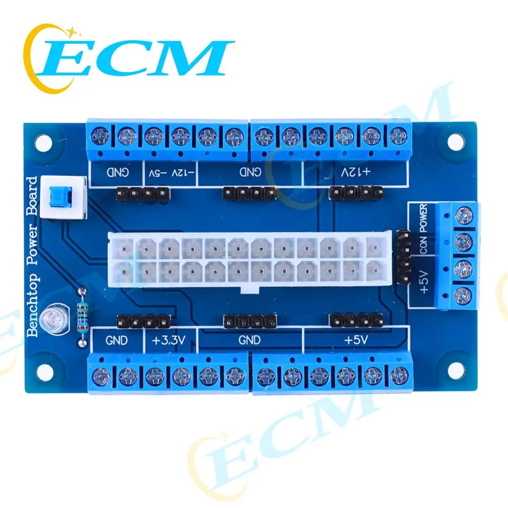 24/20Pin DC Power Adapter Board Module for ATX Adapter Power Breakout Board Module Adapter DIY Accessories