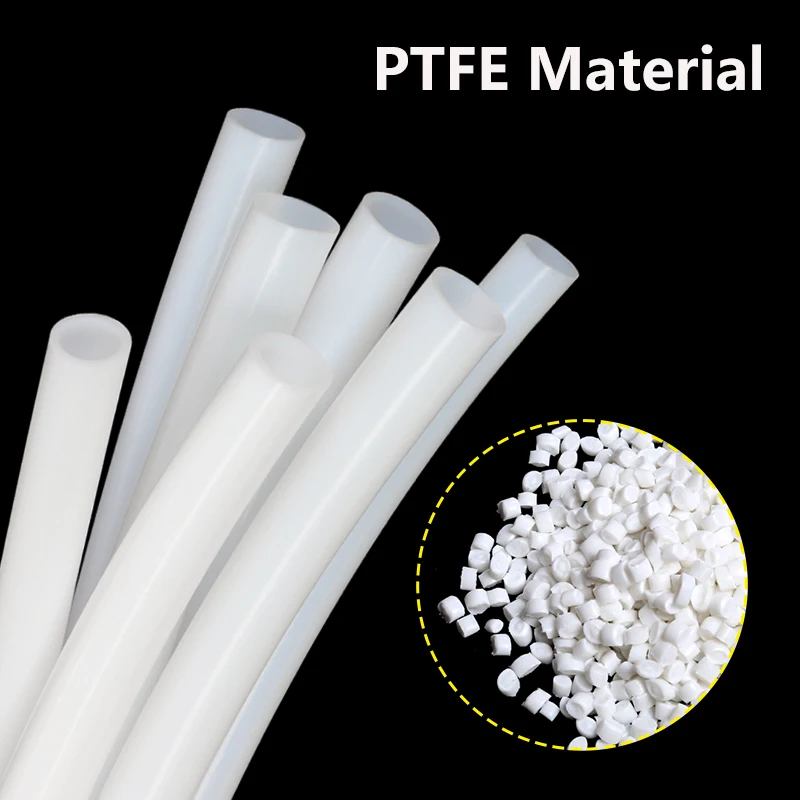 3/5m White PTFE Tube ID 0.5 1 1.5 2 2.5 3 4 5 6 7 8 9 10mm FEP Insulated Hose Extruder J-head Rigid Pipe For 3D Printer Parts