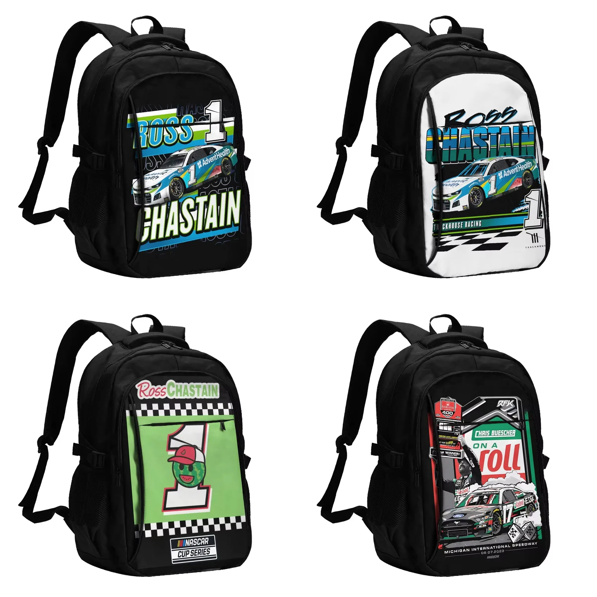 

Ross Chastain 1 Travel Laptop Backpack, Business Water Resistant Backpack with USB Charging Port, College Bag for Men & Women