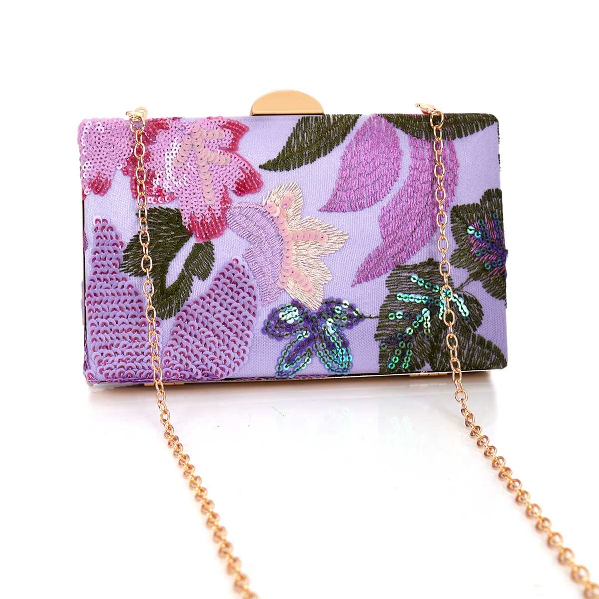 Imagen 7: Bolso de cena bordado para mujer, elegante, versátil, tipo clutch, para bodas, fiestas, bolso cuadrado pequeño [patrón aleatorio]