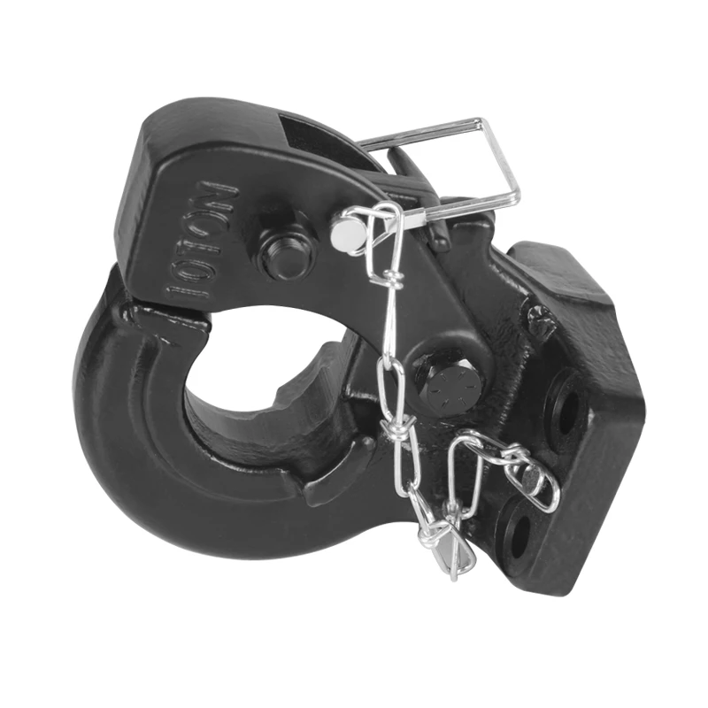 

ZAIQU Hot Sale High Quality 4wd Forging Trailer Hitch 10T Carbon Steel Fits 85x45mm Install Hole Receiver Pintle Tow Hook