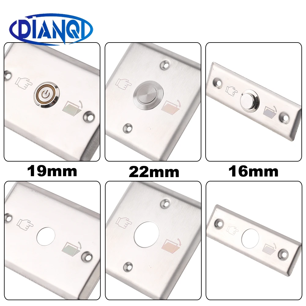 Ultra-Thin 16mm19mm22mm Open Hole Stainless Steel Touch Panel Doorbell Reset Momentary Screws Foot Push Button Switch Drop Ship