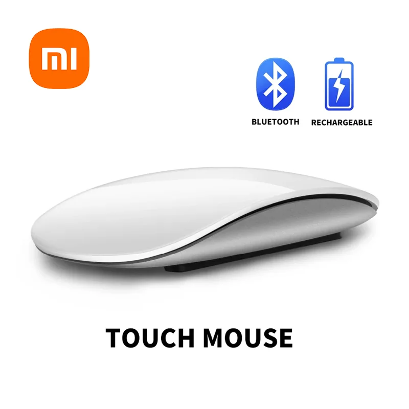 Xiaomi Touch Mouse Bluetooth Buttonless USB Rechargeable Mini Portable Office Wireless Silence Mouse For Multiple Systems Type-C