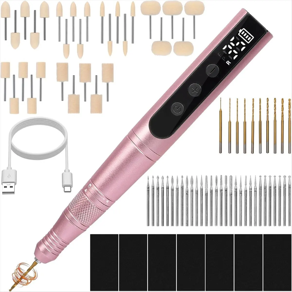 2025+ Polymer Clay Polishing Kit,Cordless Rotary Tool Kit,35-Speed Adjustable,Jewelry Making Kit,for Polymer Clay Molds