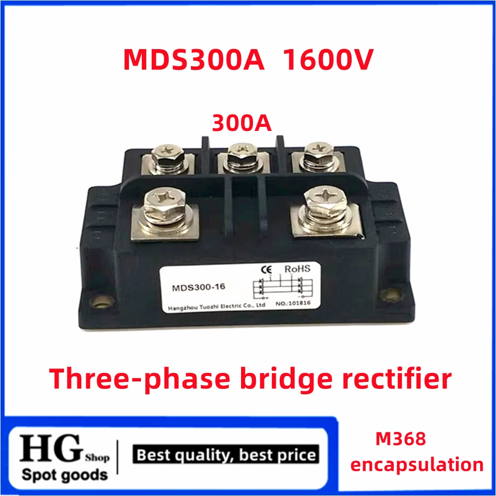 

300A 1600V 3-Phase Diode Bridge Rect MDS300-16 MDS300A 1600V M368:encapsulation 300A Bridge Rectifier