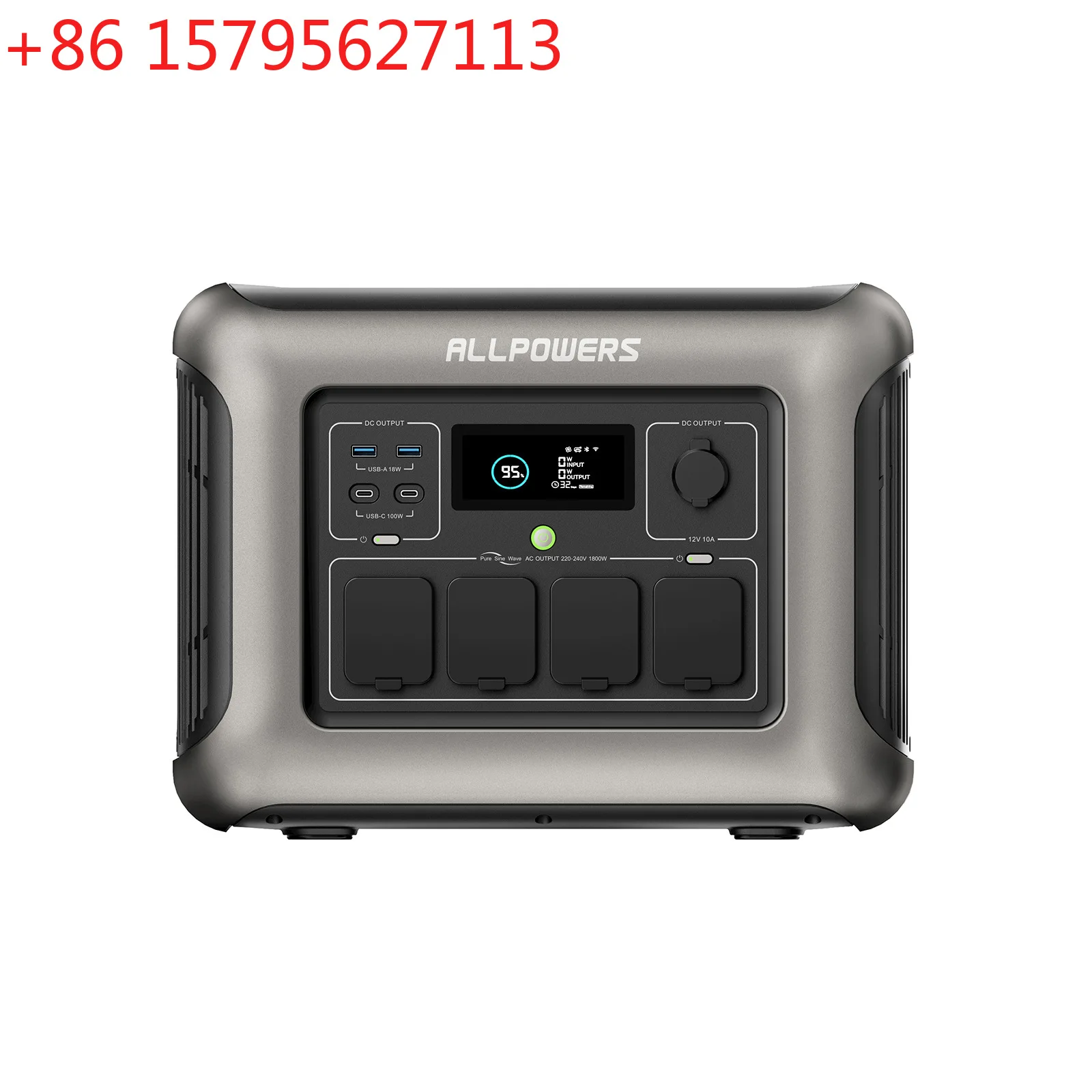 ALLPOWERS outdoor power supply 1600W lithium iron phosphate energy storage power supply, mobile power supply, emergency UPS