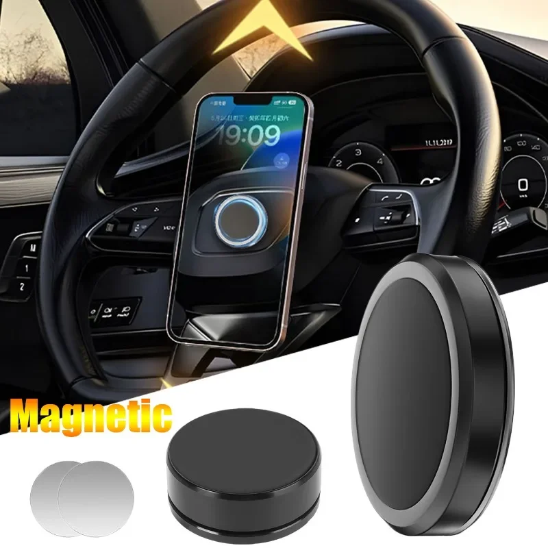 Magnetic Car Steering Wheel Phone Holder Smartphone Stand Universal Strong Magnet Car Mobile Phone Mount Support GPS Brackets