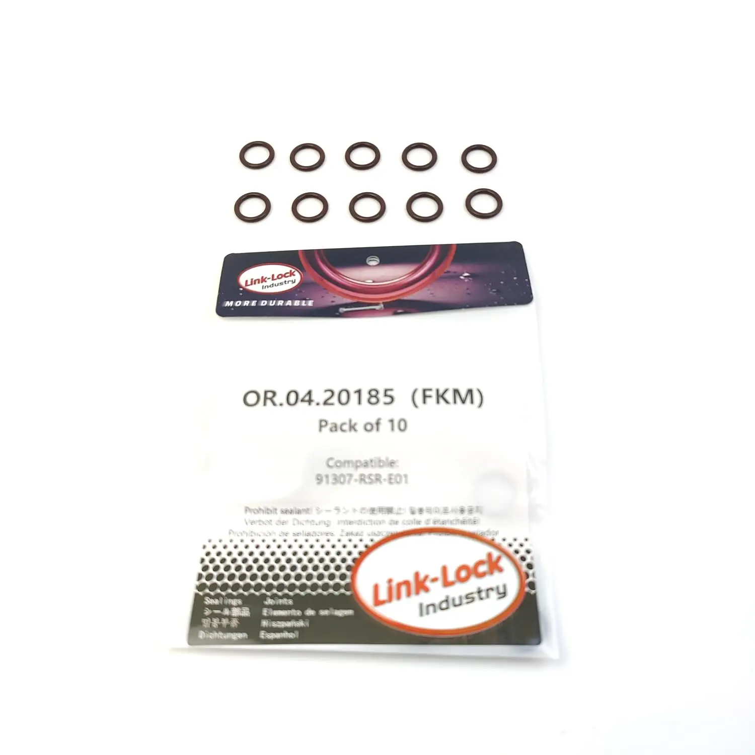 

LINK-LOCK 10PCS OR.04.20185 FKM Viton Sealing O-Ring Kit of Vacuum Solenoid Valve/Turbo Solenoid Valve 91307-RSR-E01 for HONDA