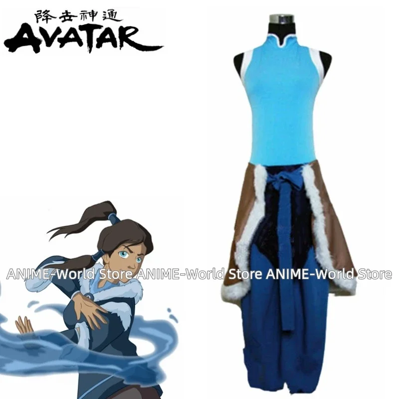 Avatar Cosplay Costume Korra Suit Uniform Wig Custom Made