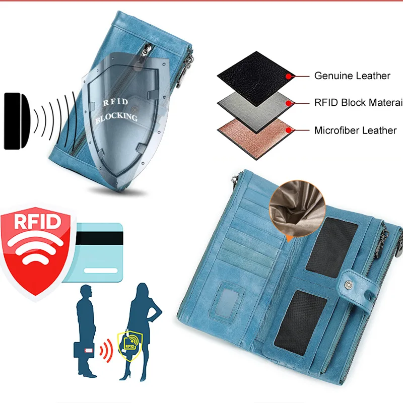 MITAO FACTOR المرأة المحفظة موضة محفظة جلدية حقيقية حامل بطاقة الإناث محفظة طويلة جيب للهاتف سعة كبيرة حقيبة صغيرة