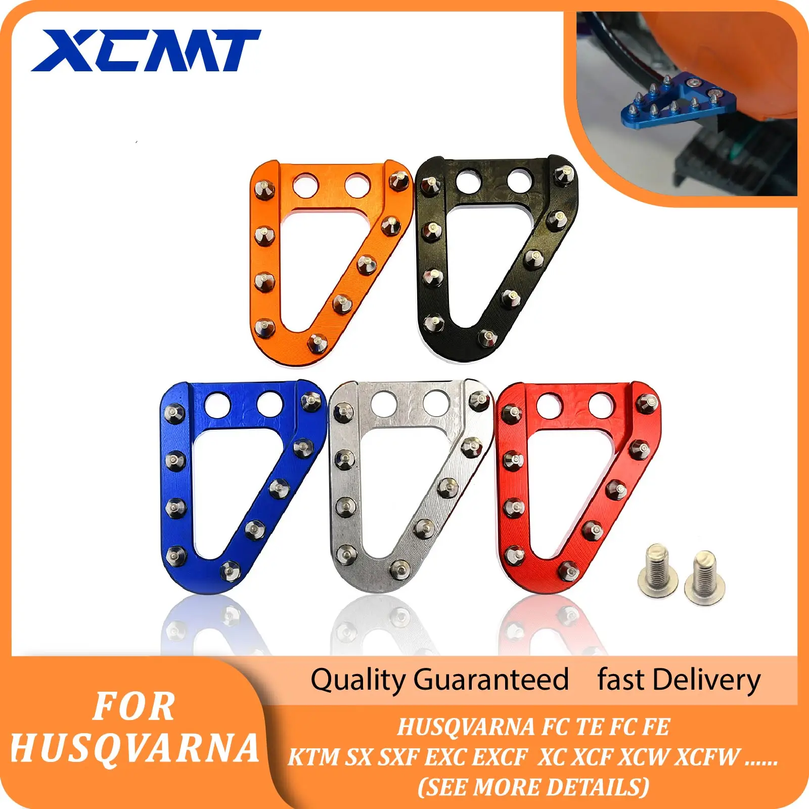 

CNC Rear Brake Pedal Step Plate Tip For Husqvarna FC TE FC FE 150 250 300 350 450 501 For KTM SX SXF EXC EXCF XC XCF XCW XCFW