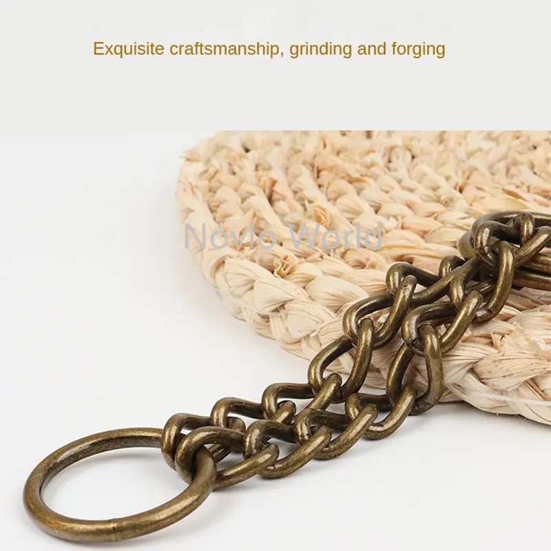 3-8PCS Detachable Metal Dog Collar Slip Chain For Training Large Dog Puppy Pet Belt Necklace With D Ring Choke Chain Accessories