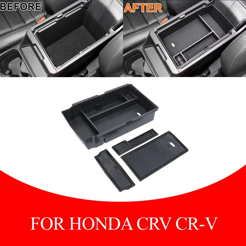 

ABS Armrest storage box for Honda CRV CR-V 2023 2024 2025 Organizer Central Console containers support tray Accessories