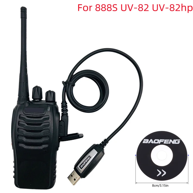 

NEW Waterproof USB Programming Cable With Driver Firmware For BAOFENG UV-82/UV5R/888s Walkie Talkie Connector Wire