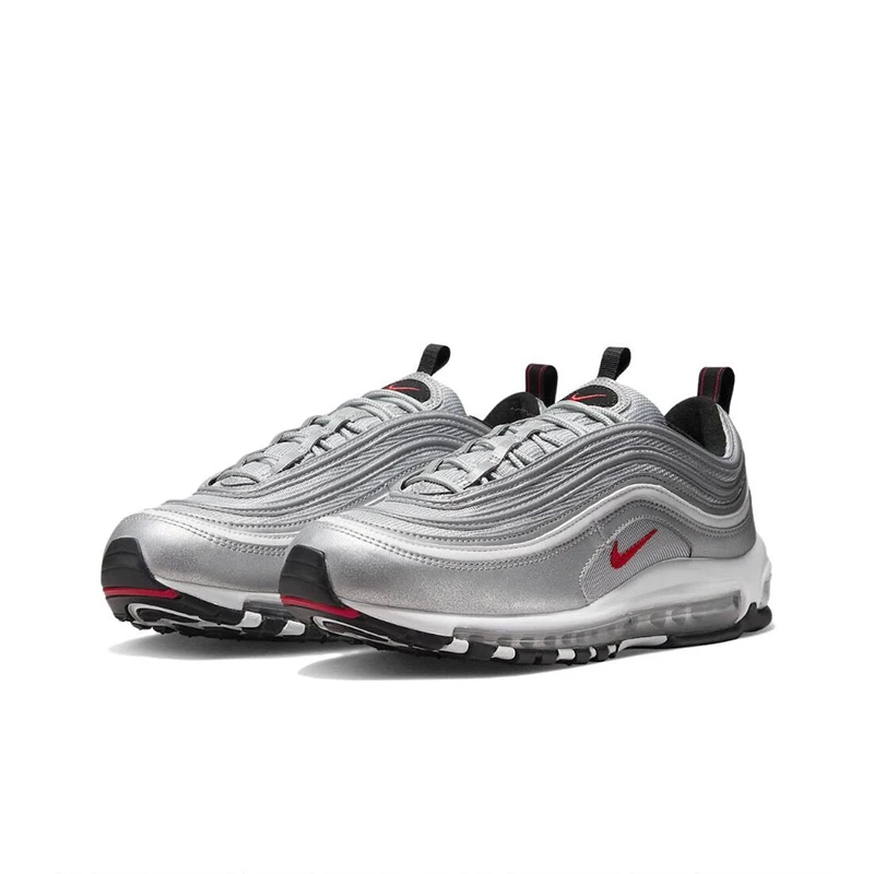 Original Nike Air Max 97 \'Silver Bullet\' Men\'s Running Shoes Aseismatic Breathable Sports Unisex Vintage Sneakers 884421-001