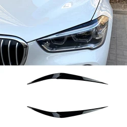 For BMW X1 F48 2015 2016 2017 2018 2019 2020 2021 2022 Headlight Eyebrow Eyelid Trim Lamp Cover Sticker Car Accessories