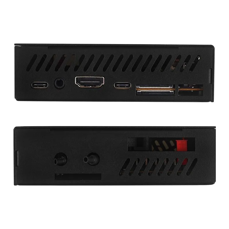 Orange Pi 5B Metal Case with Cooling Fan Optional Aluminum Heat Sink and Antenna Orange Pi 5B Black Shell