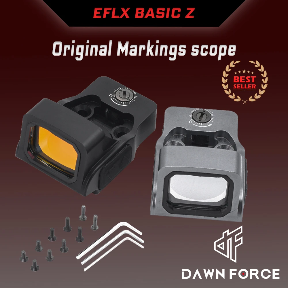 Mira de Punto Rojo Reflex Mini Efl-x, Color Plata y Negro, Apta para Miras Ópticas de Pistola y Viene con Soporte Gloc