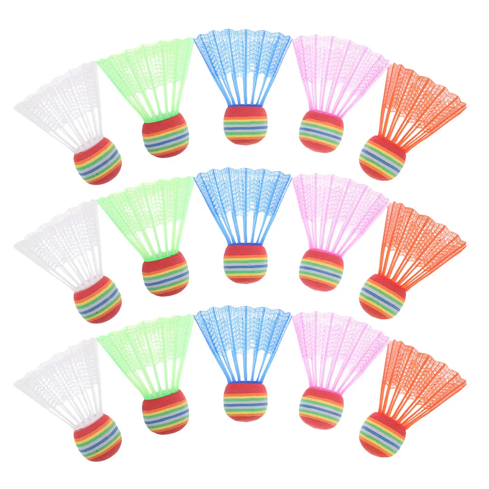 

30Pcs Child Badminton Shuttlecocks Bright Colors Large Head Design Smooth Flight Lightweight for Indoor Outdoor Family School