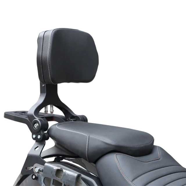 Multifunction Folding Motorcycle Backrest with Tail Rack Leather Benda Rock 250/GreyStone Adjustable Rider Passenger