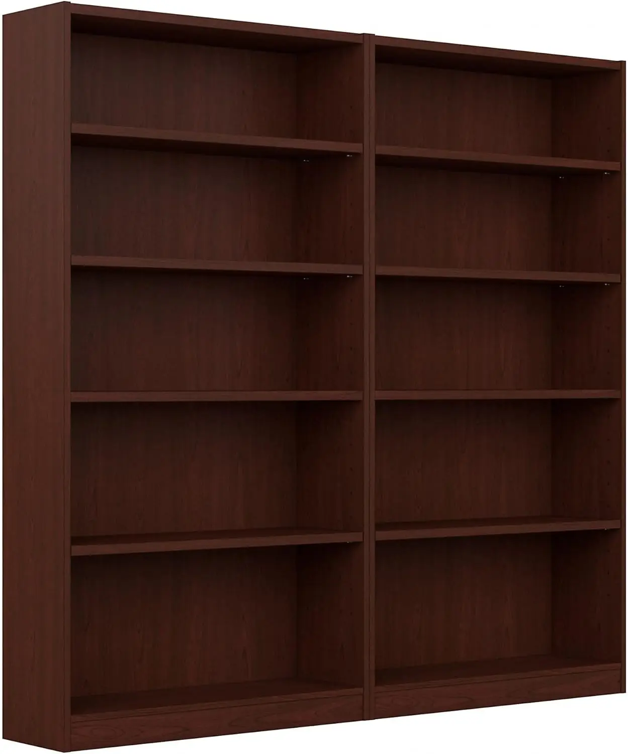 UB003VC Universal 5 Shelf Bookcase, Vogue Cherry, Set of 2