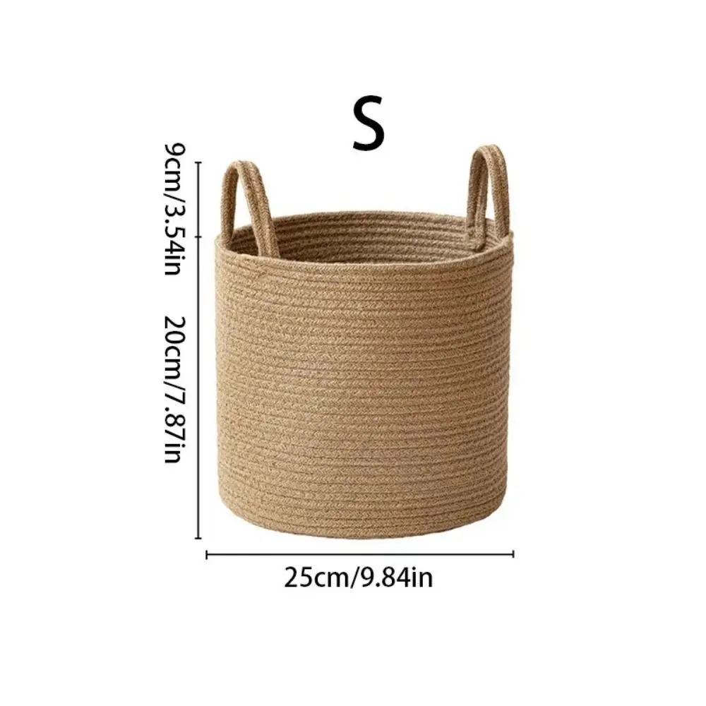 

Cotton Linen Woven Dirty Laundry Basket Handmade Decorative Straw Wicker Rattan Storage Basket Foldable Large Capacity