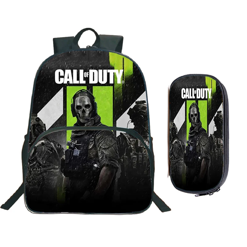 Spiel Call of Duty Rucksack 2 Stück Set Grundschule Schüler Schult aschen Warzone Spiel Bücher tasche große Kapazität Rucksack Laptop tasche