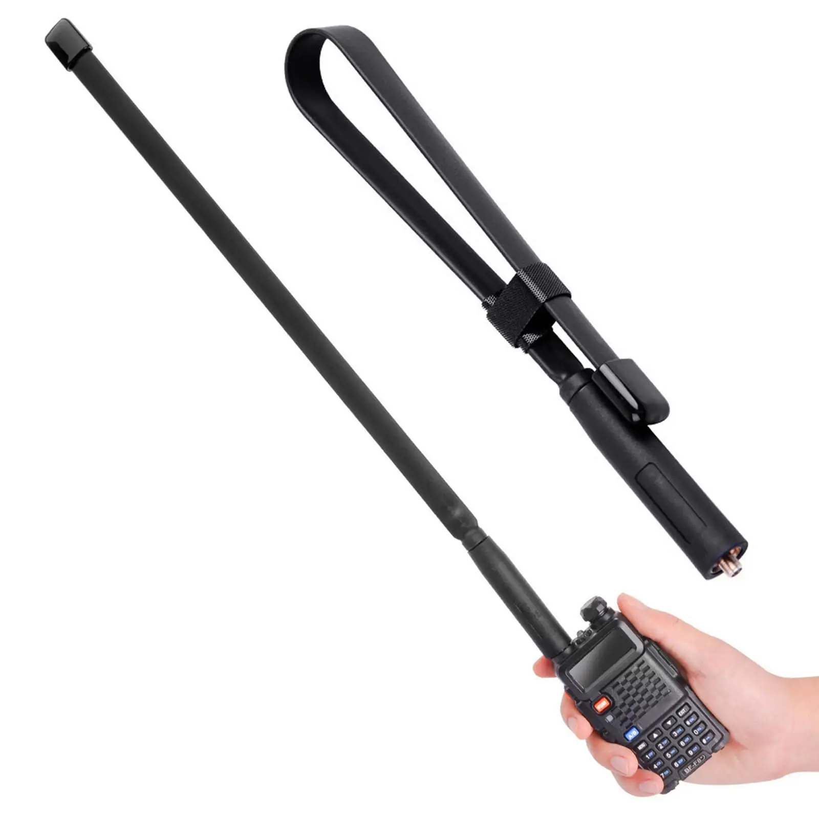 48cm Foldable Walkie Talkie Antenna Dual Band Vhf/Uhf for Baofeng Uv-82 Uv-5r 150/440mhz Flexible   Antenna Accessories