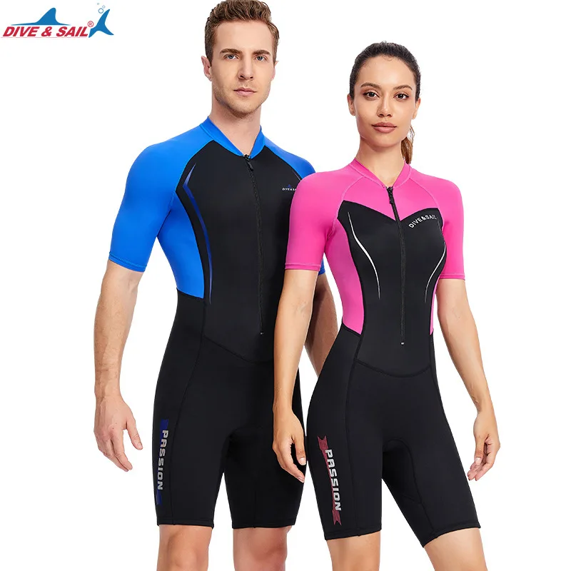 

1.5MM Men Women Neoprene Surfing Water Sport Canoeing WetSuit Scuba Front Zipper Spearfishing Swim Snorkeling Diving Suit